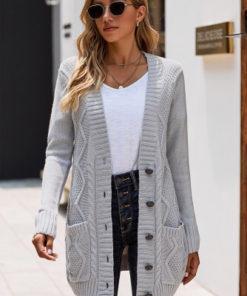 Cozy Gray Cardigan with buttons