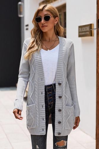 Cozy Gray Cardigan with buttons