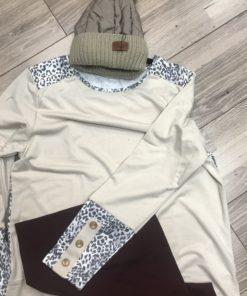 Tan Leopard Long Sleeve Shirt