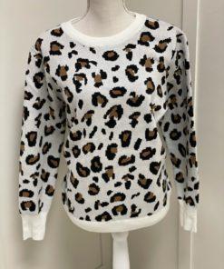 Cute White Leopard Sweater