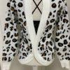 Open Back White Leopard Sweater