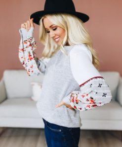 Cute Long Sleeve with Flowers