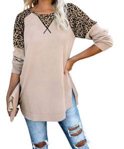 Tan Leopard Long Sleeve Tunic